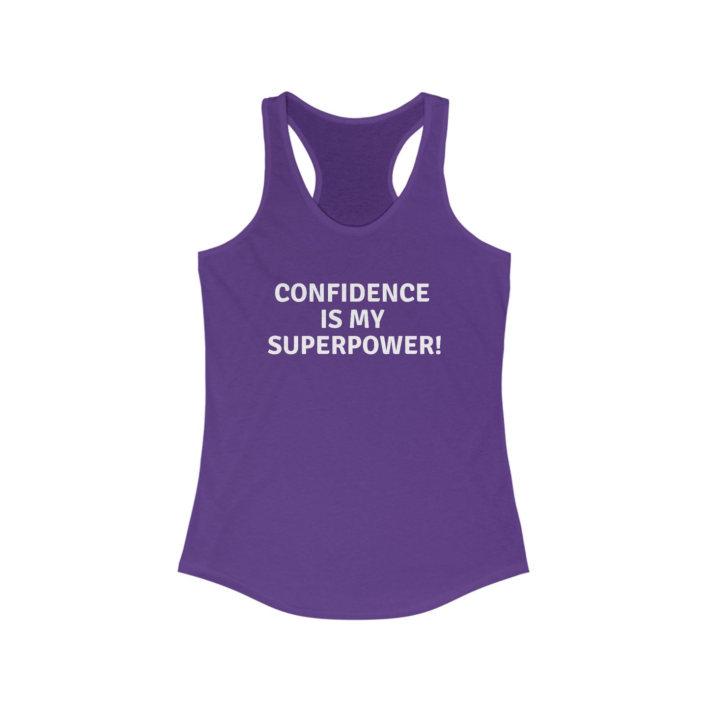 Confidence is My Superpower™ Razorback Tank (Color)
