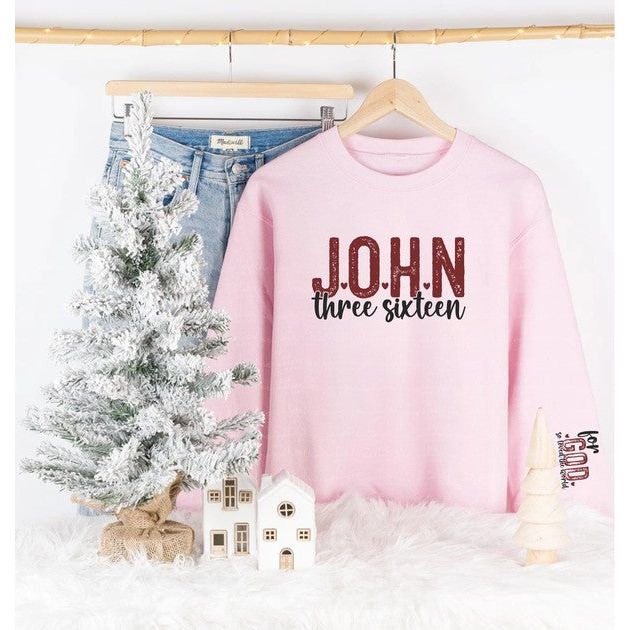 John 3 16 For God So Loved Crew Sweatshirt