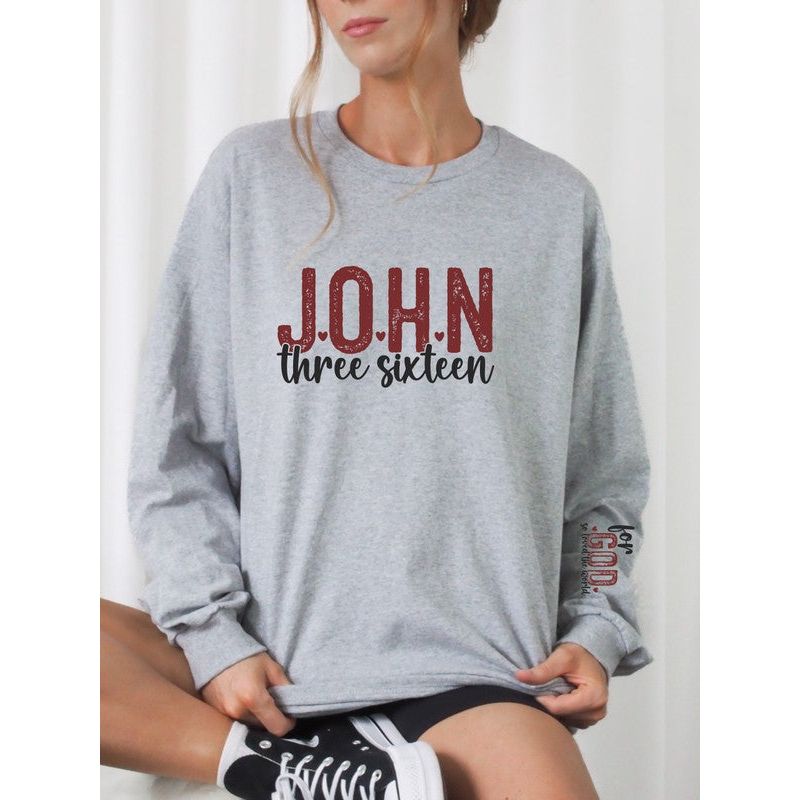 John 3 16 For God So Loved Crew Sweatshirt