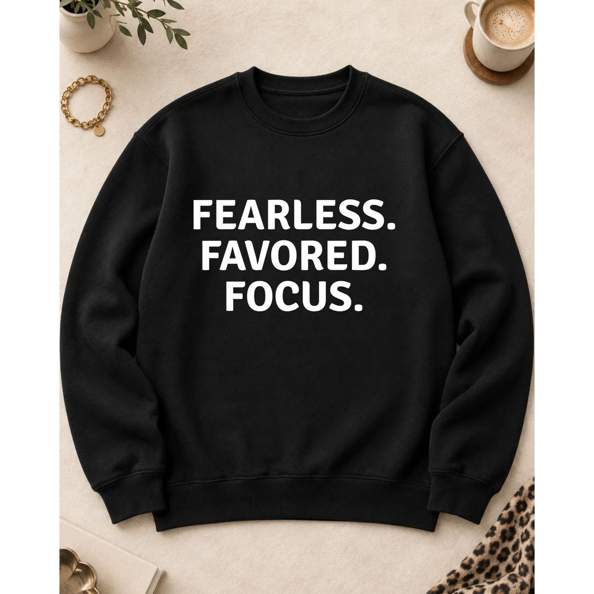 Fearless. Favored. Focus. Statement Sweatshirt