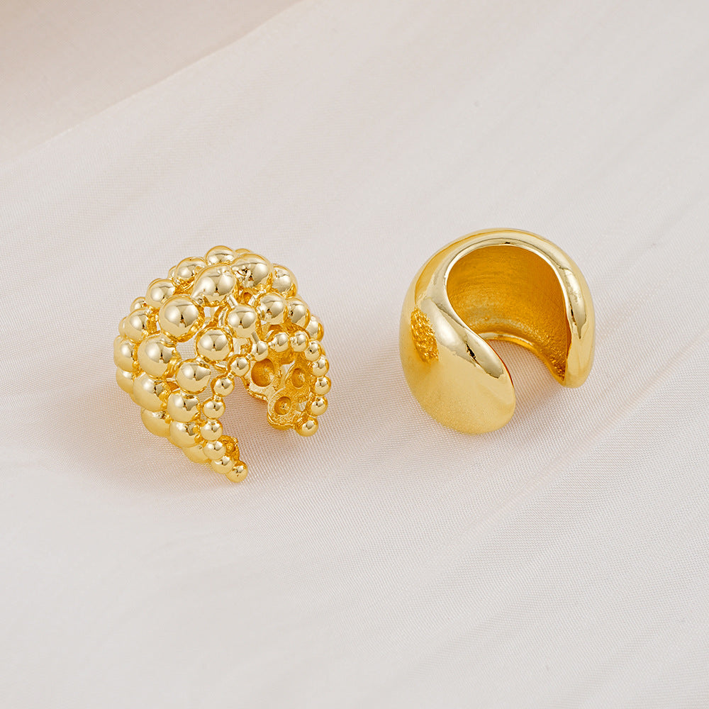 Golden Honeycomb Ear Cuffs