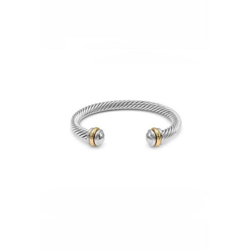 Stackable Twisted Wire Cuff – Designer-Inspired Bracelet