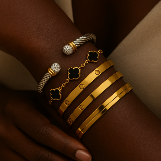 Just a Lil’ Bougie Bracelet Stack (4-Piece Set)