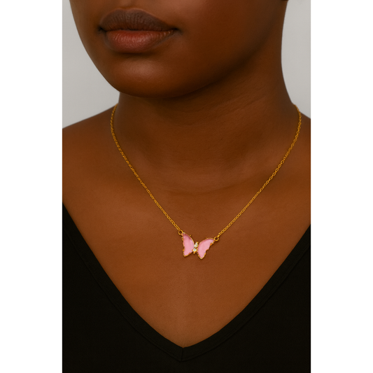 Becoming Butterfly Pendant Necklace
