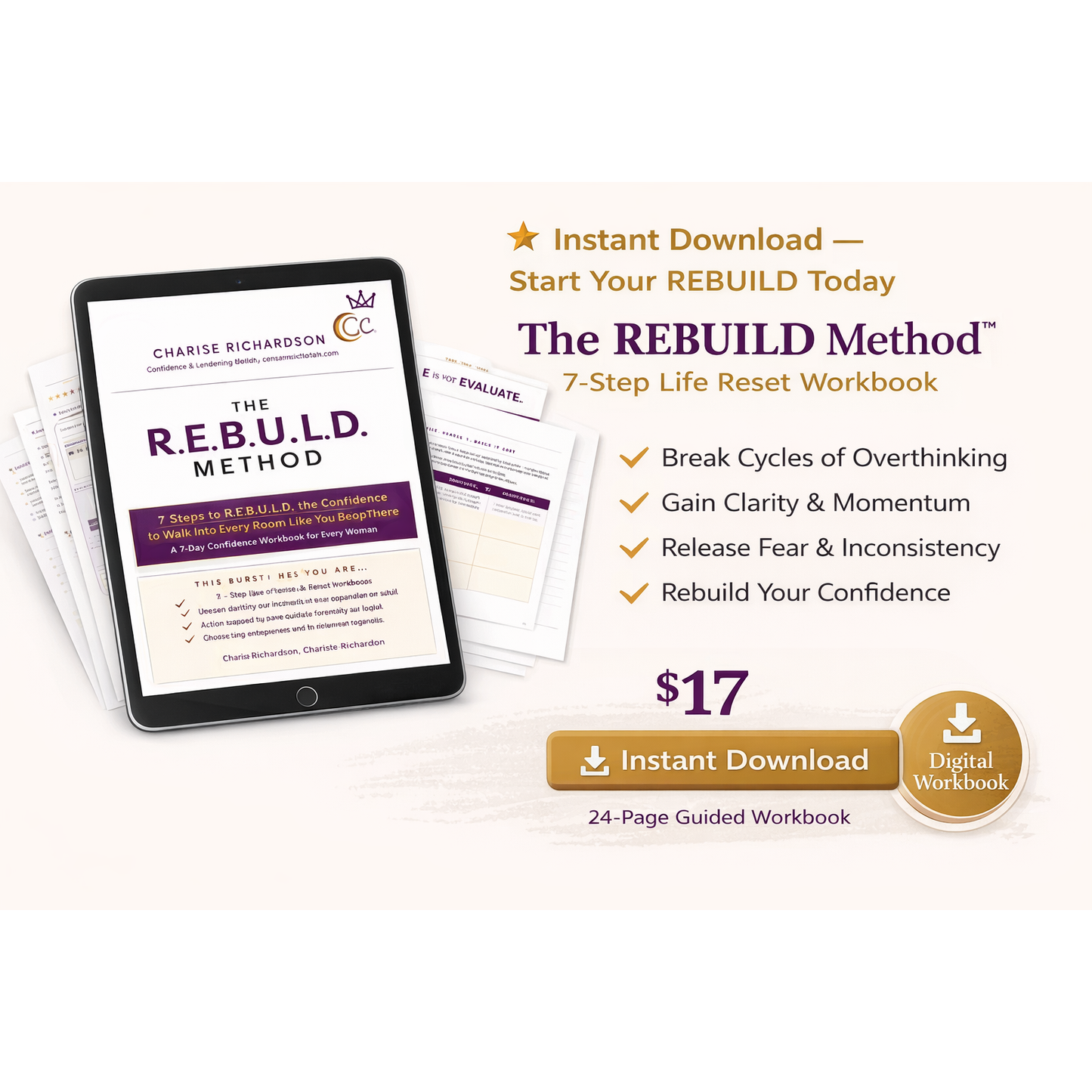 The REBUILD Method™: 7-Step Life Reset Workbook