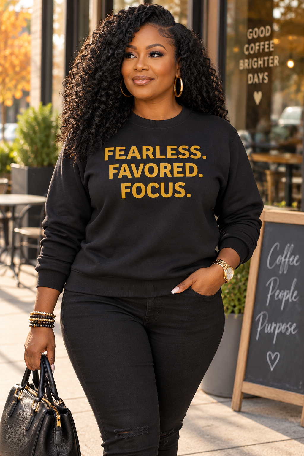 Fearless. Favored. Focus. Statement Sweatshirt