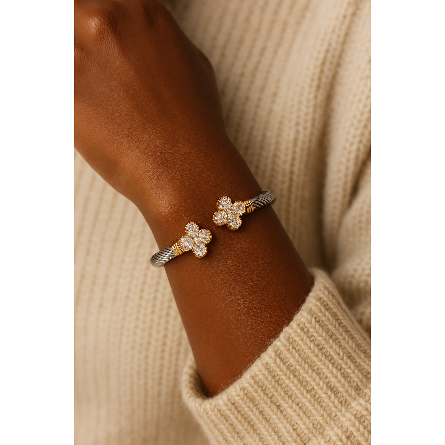 The Clover Luxe Cuff Bracelet