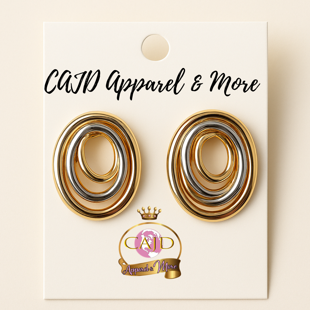 Mixed Metal Infinity Hoop Earrings