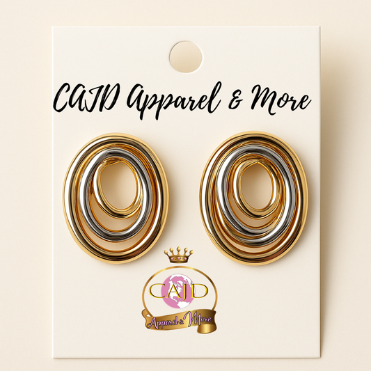 Mixed Metal Infinity Hoop Earrings