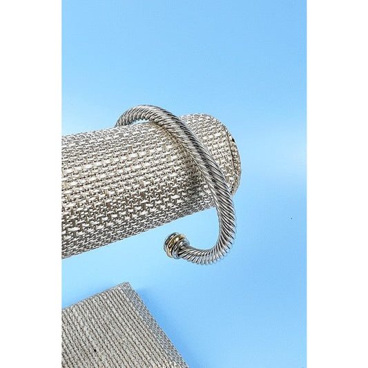 Stackable Twisted Wire Cuff – Designer-Inspired Bracelet